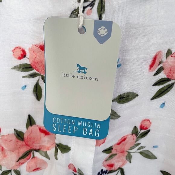 Little Unicorn Cotton Muslim Sleep Bag Watercolor Roses 18-24 months - Picture 4 of 8